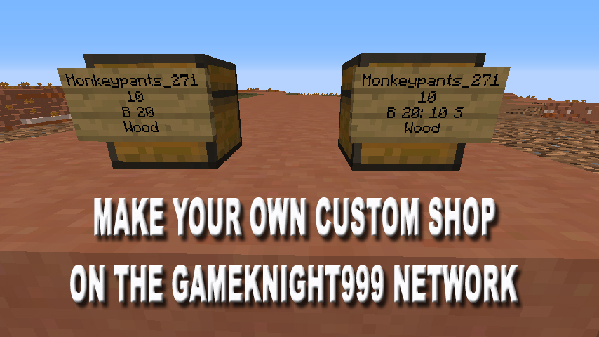 Create your own custom shop on the new Survival server